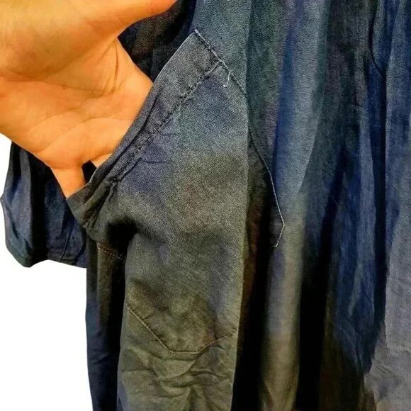 Step in Style Women's Dark Wash Cotton/Poly Denim Dress NEW - Picture 11 of 13